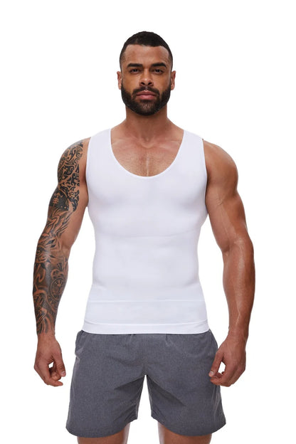Men’s slim compression top for body shaping