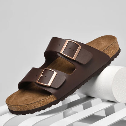Flat anti-skid designer sandals for comfort