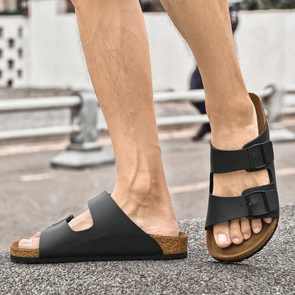 Flat anti-skid designer sandals for comfort