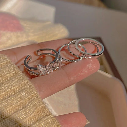 Chic Geometric Ring Set – 11PCS Trendy Party Jewelry