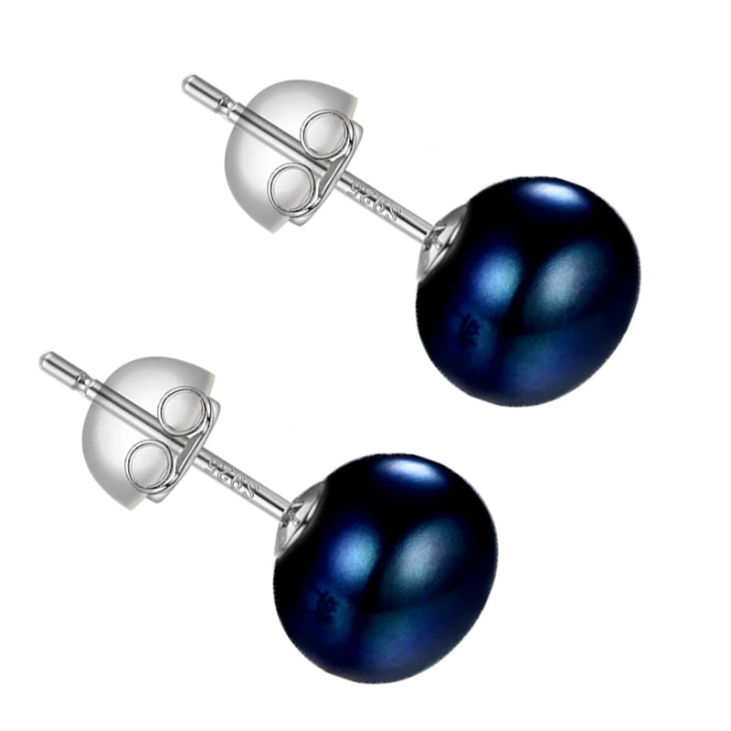 Freshwater Pearl Stud Earrings – 925 Sterling Silver