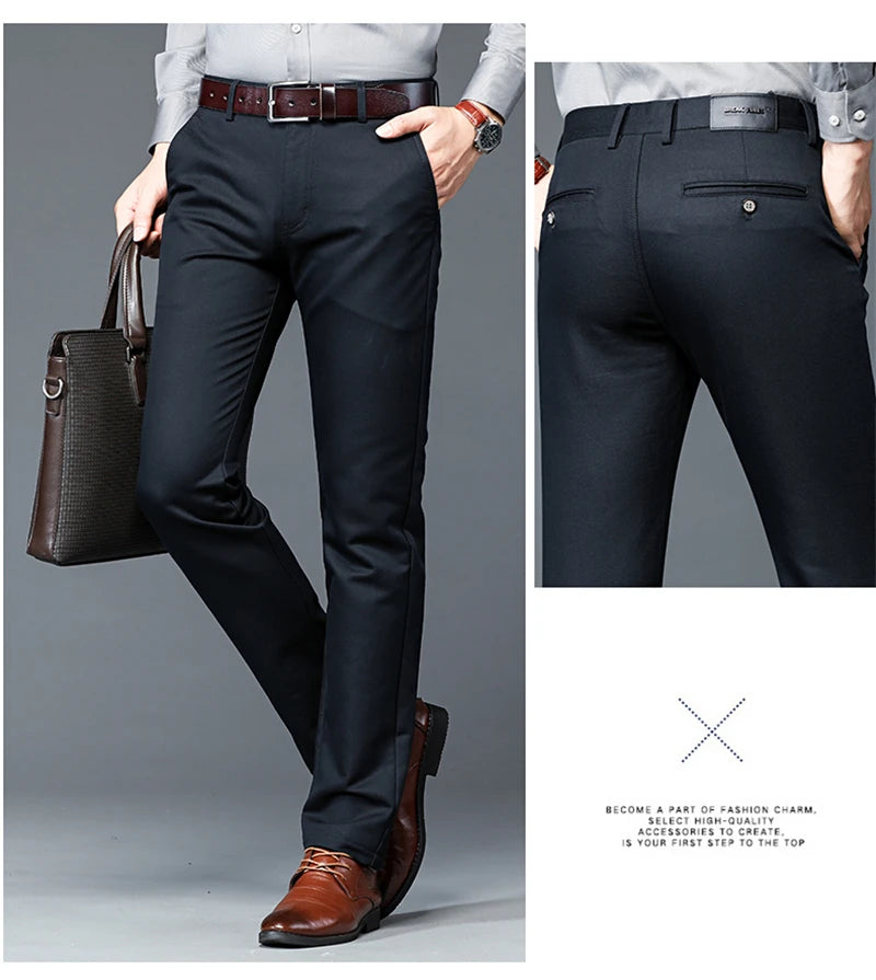 Luxury business casual suit pants, regular fit