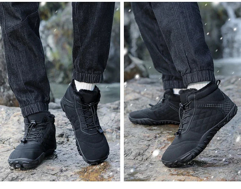 Winter Snow Boots – Warm Fur Lined, Non-Slip Barefoot Style