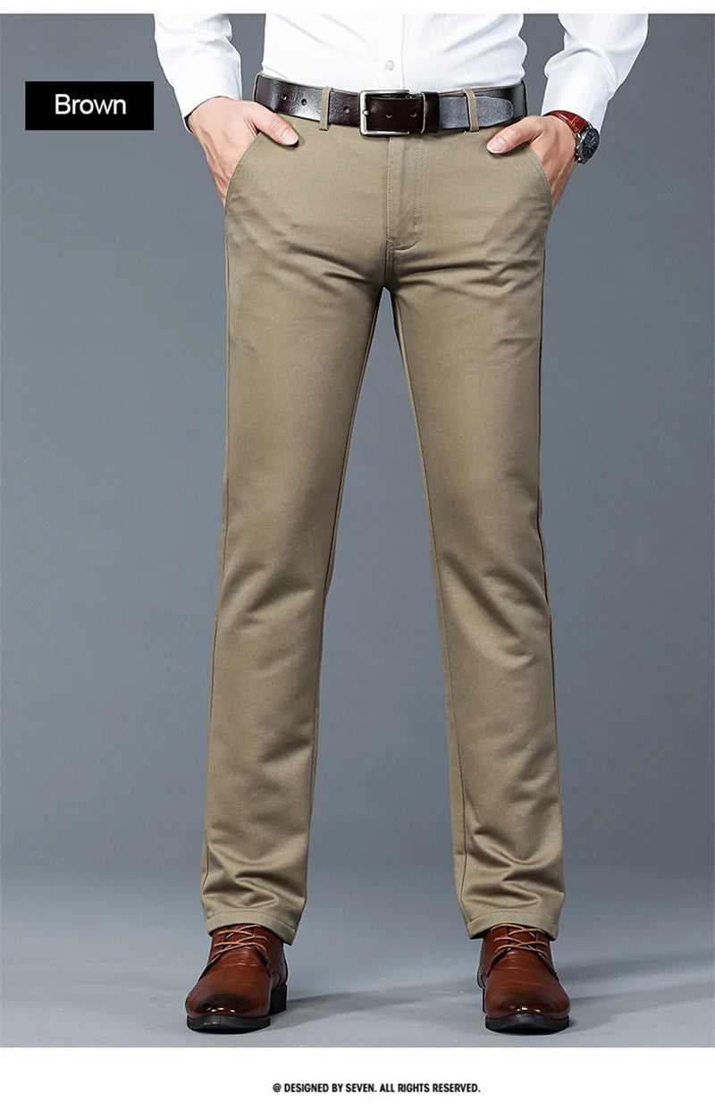 Luxury business casual suit pants, regular fit