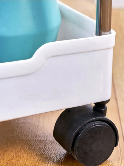 Movable slim storage rack for versatile home organization