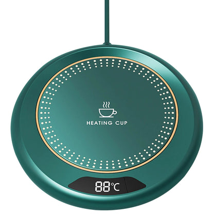 Compact USB beverage warmer with three temperature levels—perfect for hot drinks at your desk