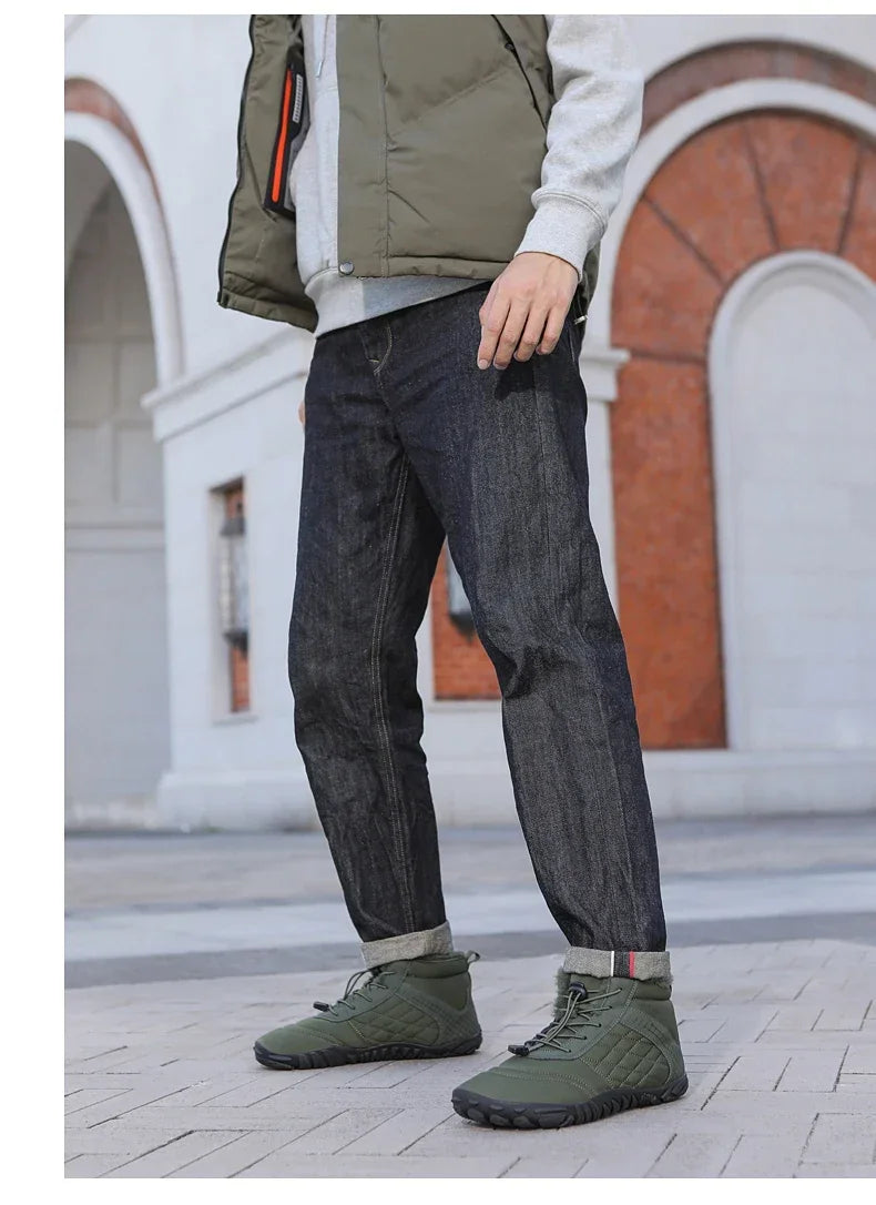 Winter Snow Boots – Warm Fur Lined, Non-Slip Barefoot Style