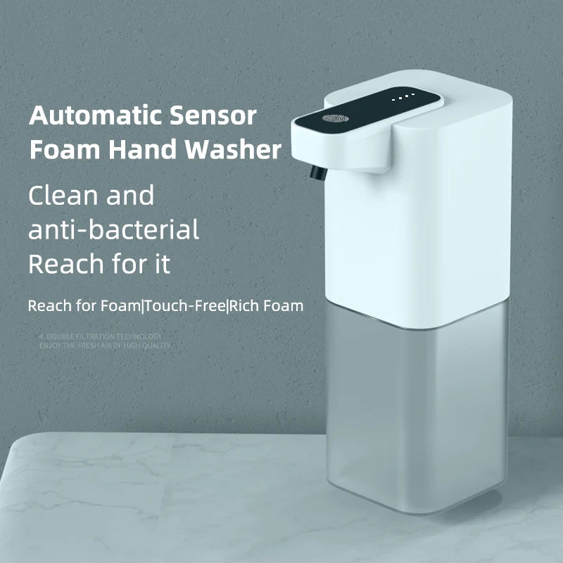 Rechargeable touch-free hand soap dispenser for clean, easy use
