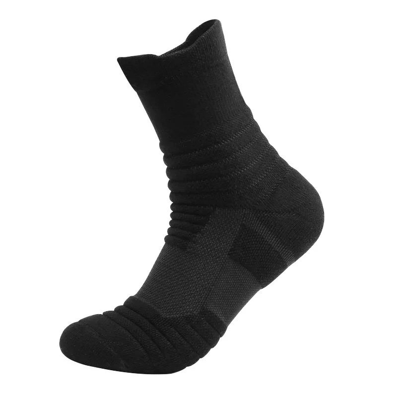 Moisture-wicking crew socks for sports and cycling