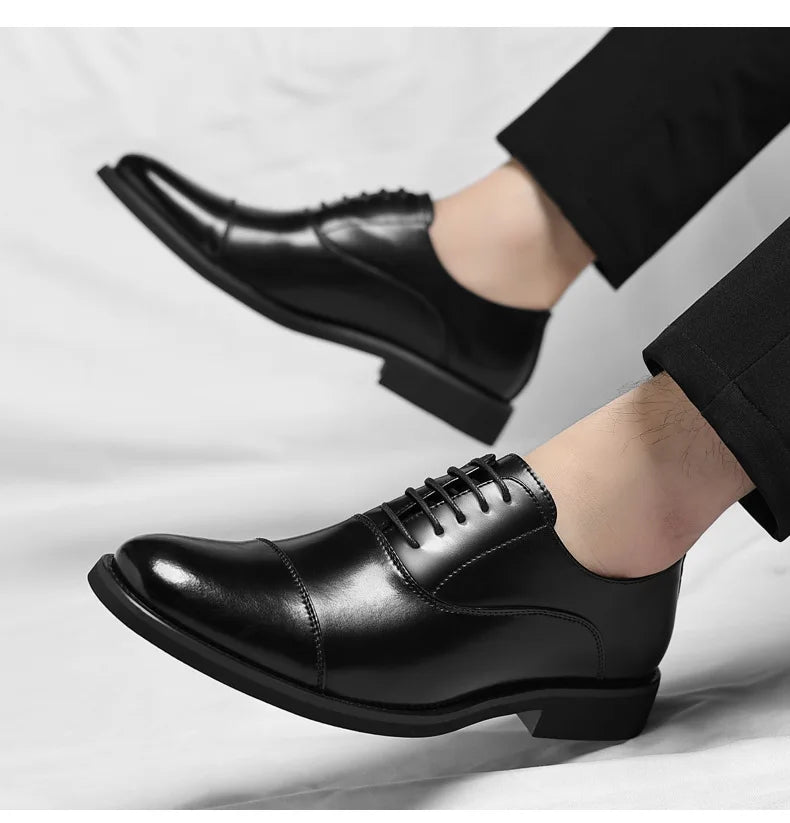 Solid color casual and business dress shoes