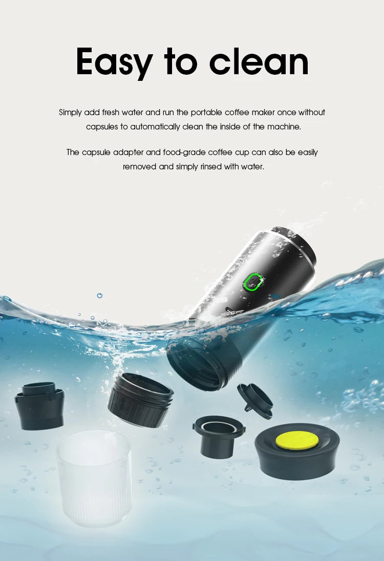 Electric handheld espresso maker—perfect for on-the-go brewing