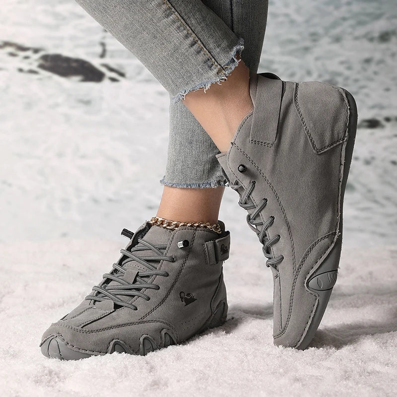 Women’s Winter Ankle Boots – Waterproof, Plush Fur Lined