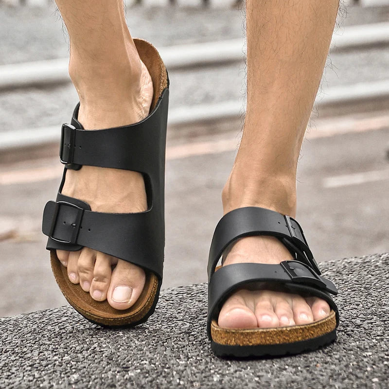 Flat anti-skid designer sandals for comfort
