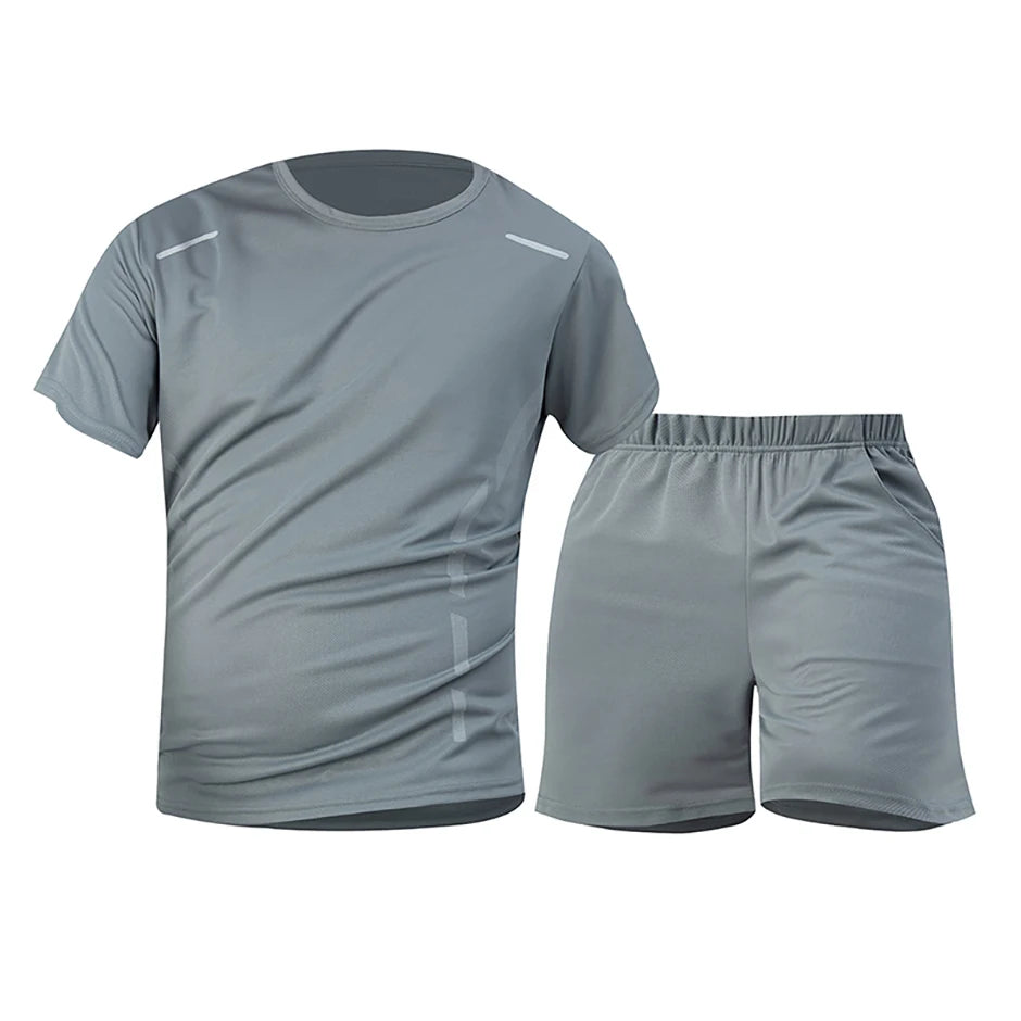 Men’s 2-piece summer sports suit, quick-dry