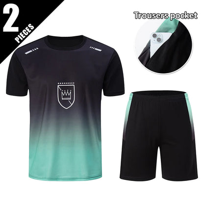 Men’s 2-piece summer sports suit, quick-dry