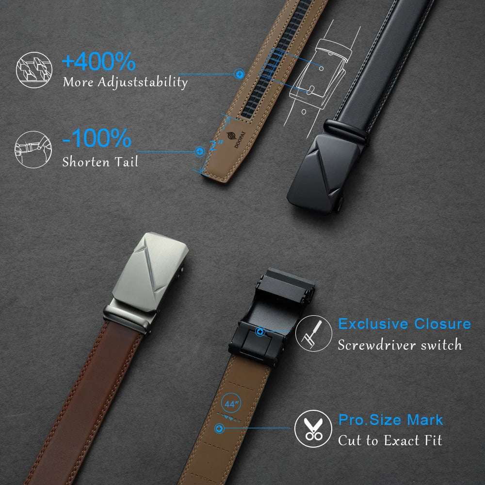 Premium designer-style leather belt for men