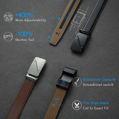 Premium designer-style leather belt for men