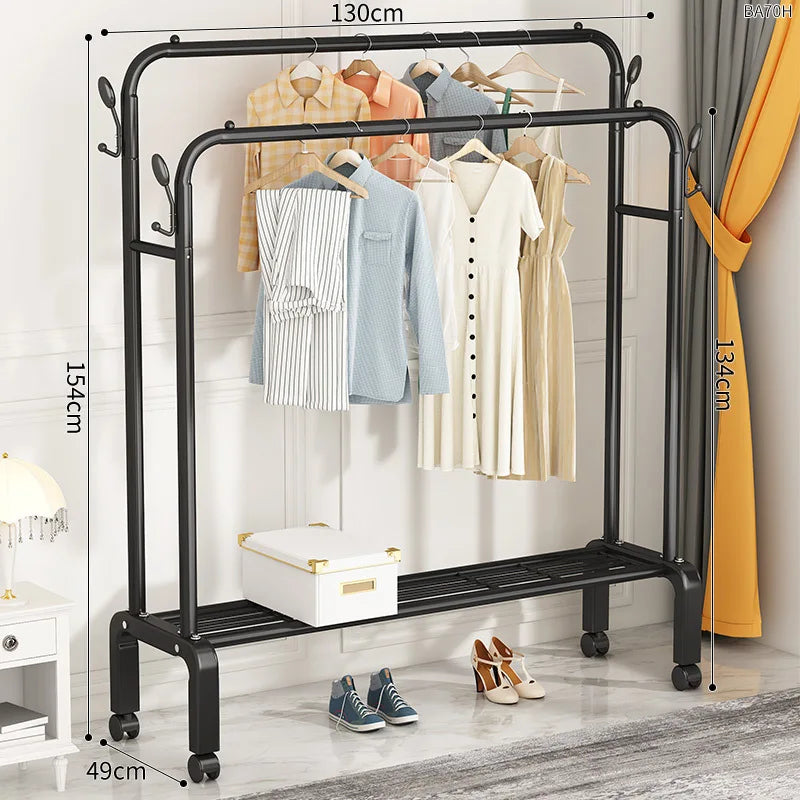 Freestanding clothes organizer for easy drying and hanging clothes