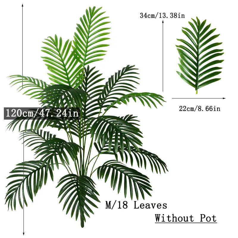 Tropical-style artificial tree—perfect for living room or patio décor