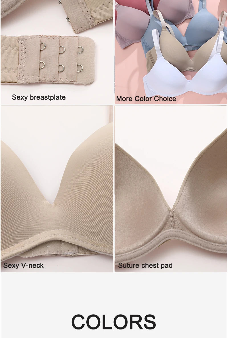 Women’s Seamless Push-Up Bra – No Wire, Breathable Design
