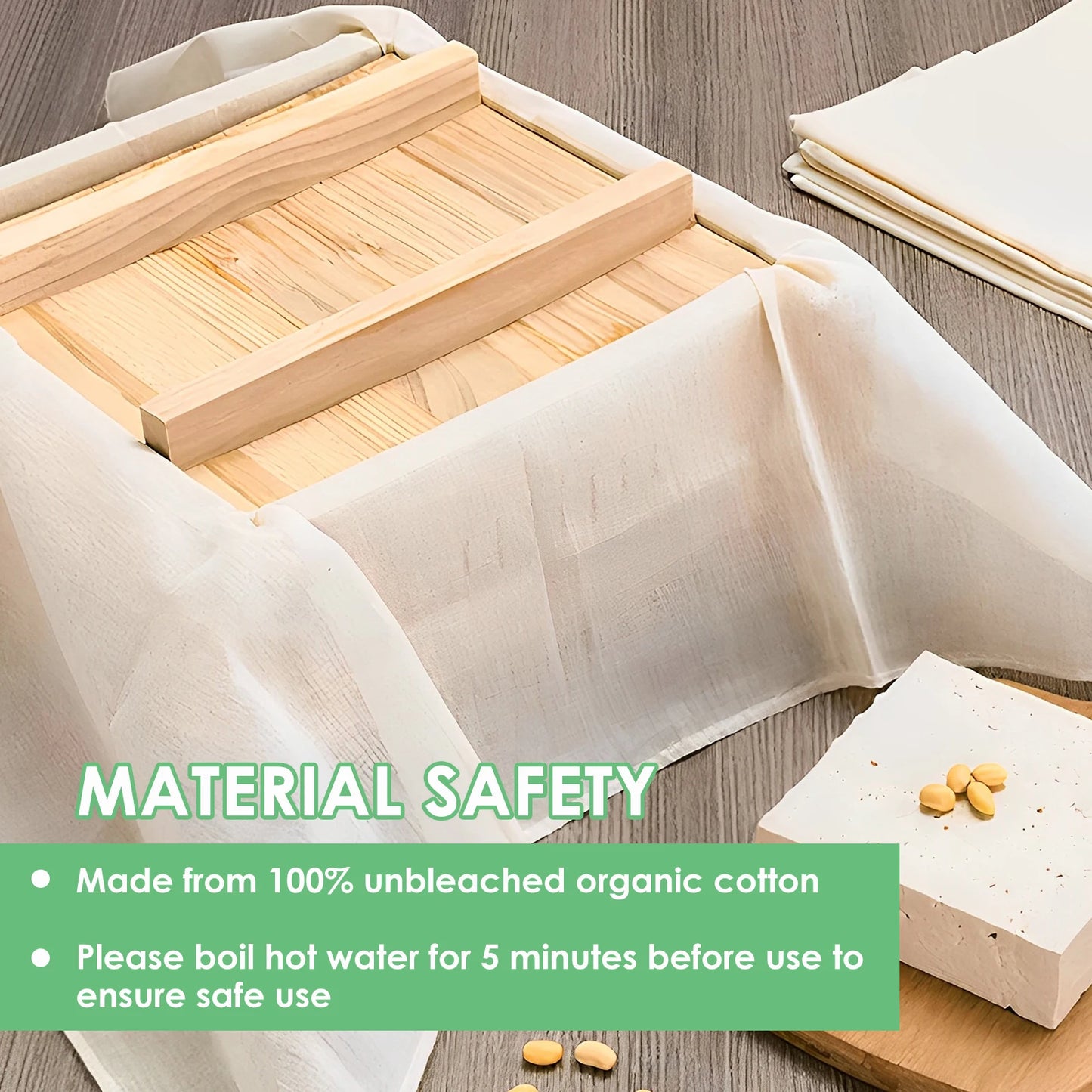 Unbleached cotton cheesecloth for straining and cooking