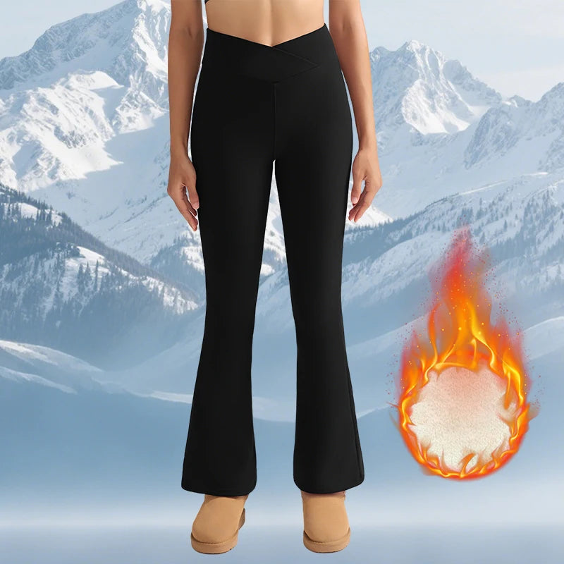 Women’s high-waist fleece leggings, winter warm