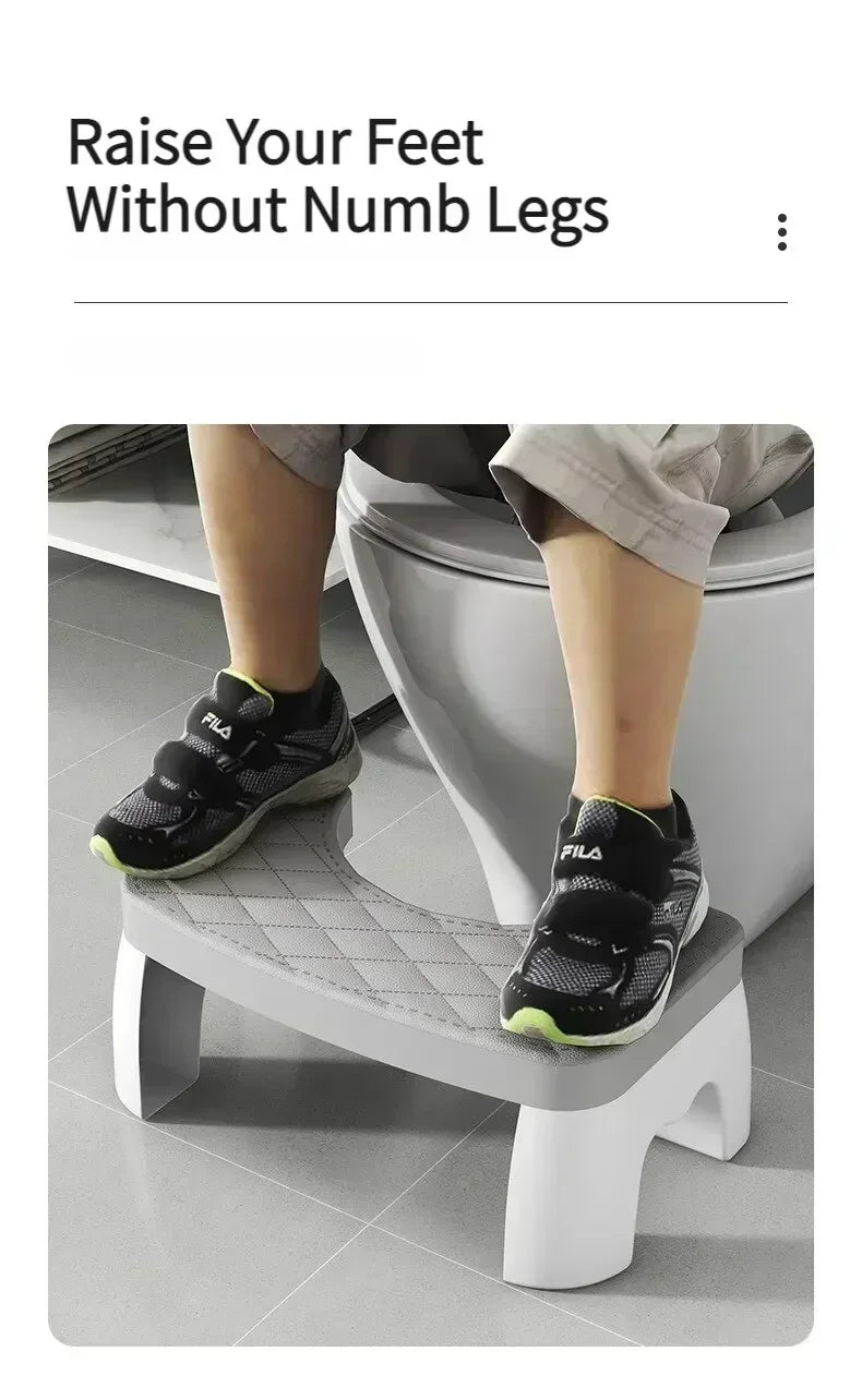Ergonomic toilet foot stool for kids, adults, seniors, and pregnant women