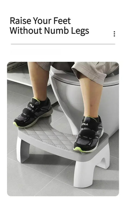 Ergonomic toilet foot stool for kids, adults, seniors, and pregnant women