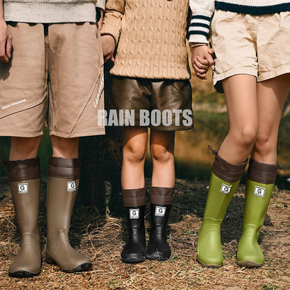 Non-slip fleece-lined rain boots for men & women