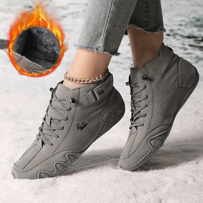Women’s Winter Ankle Boots – Waterproof, Plush Fur Lined