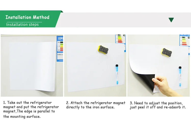 Magnetic dry erase board for fridge—perfect for reminders and memos