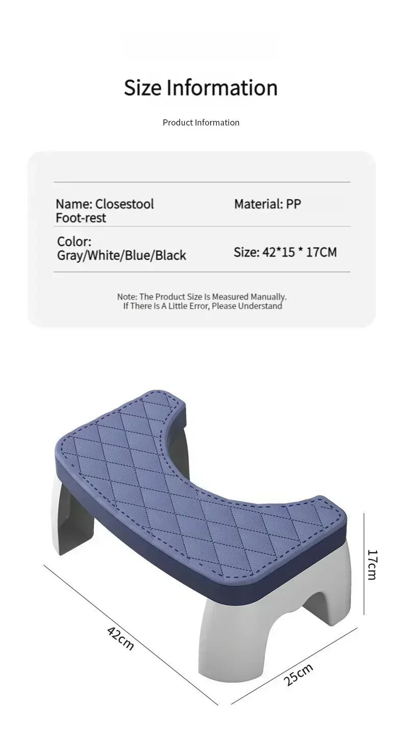 Ergonomic toilet foot stool for kids, adults, seniors, and pregnant women