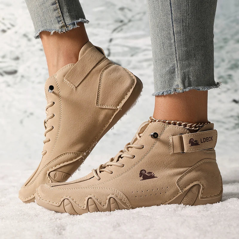 Women’s Winter Ankle Boots – Waterproof, Plush Fur Lined