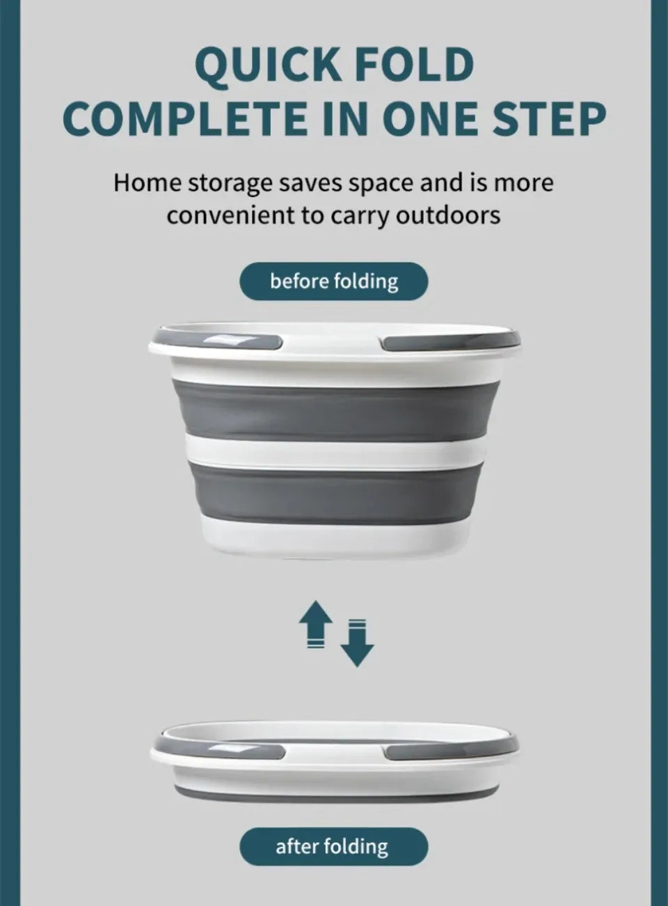Lightweight foldable bucket—perfect for laundry, cleaning, and organizing