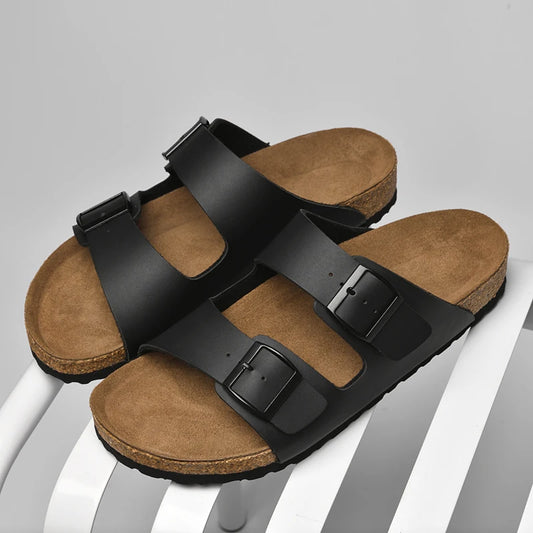 Flat anti-skid designer sandals for comfort