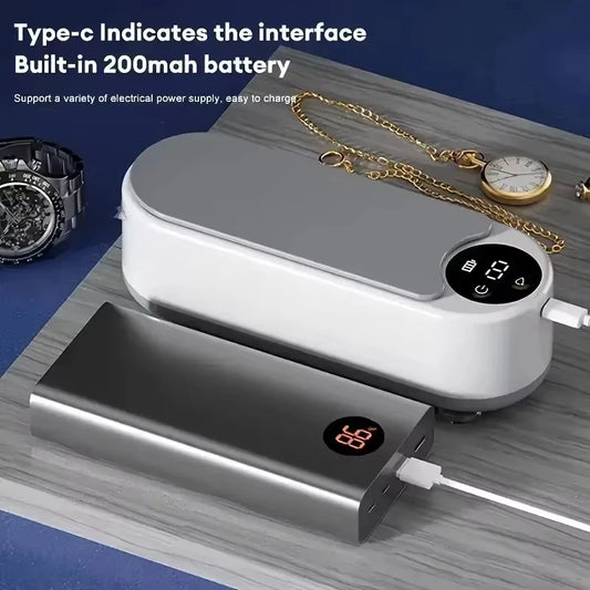 Ultrasonic cleaning gadget—perfect for contacts, glasses, and accessories