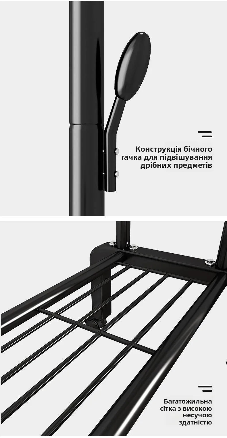 Freestanding clothes organizer for easy drying and hanging clothes