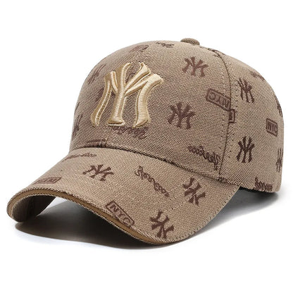 Unisex summer/autumn baseball cap with letter embroidery