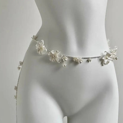 Y2K Pearl Waist Chain – Multilayer Body Jewelry for Women