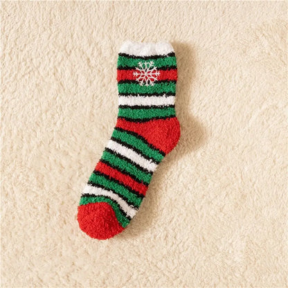 Cute Santa & Elk Socks – Thick Cozy Floor & Sleep Socks