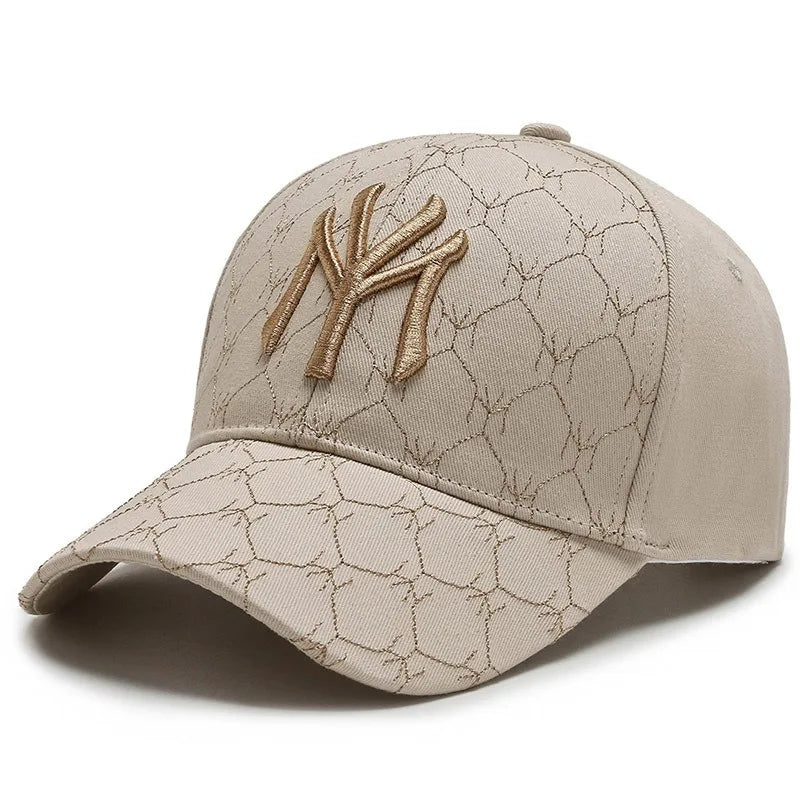 Unisex summer/autumn baseball cap with letter embroidery