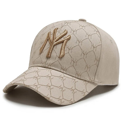 Unisex summer/autumn baseball cap with letter embroidery