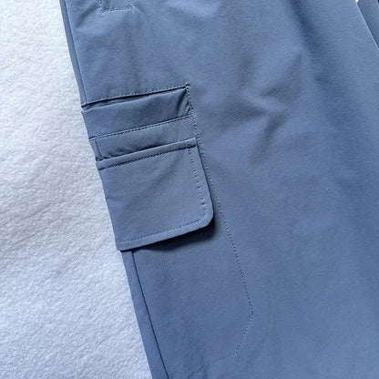 Trendy loose-fit drop-crotch casual trousers