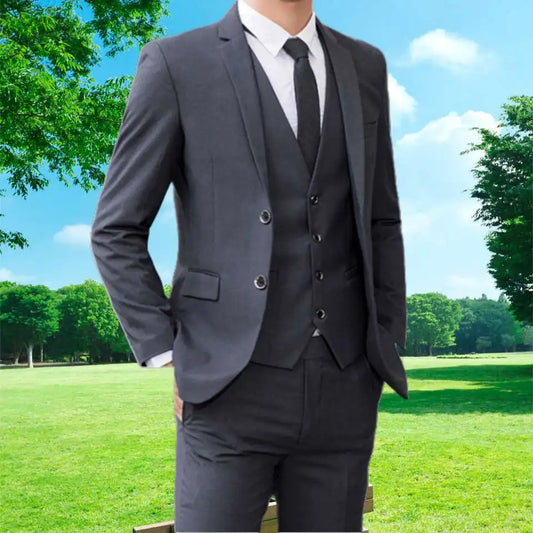 Elegant groomsmen suit jacket, vest & pants