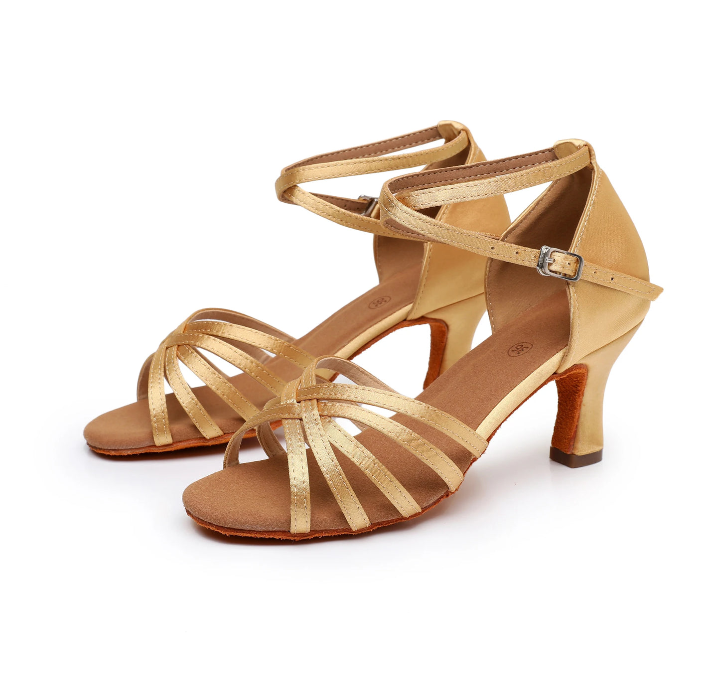 Women’s Latin Dance Shoes – Suede Sole, 5/7cm Heel