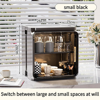 Transparent dustproof cup rack for mugs, tea cups, and coffee accessories