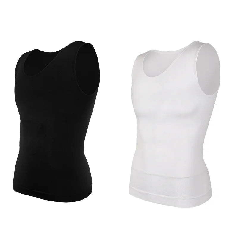 Men’s slim compression top for body shaping