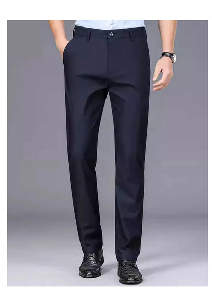 Men’s black stretch smart casual trousers