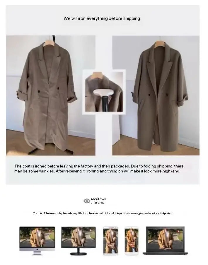 Women’s double-sided cashmere coat