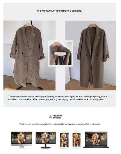 Women’s double-sided cashmere coat